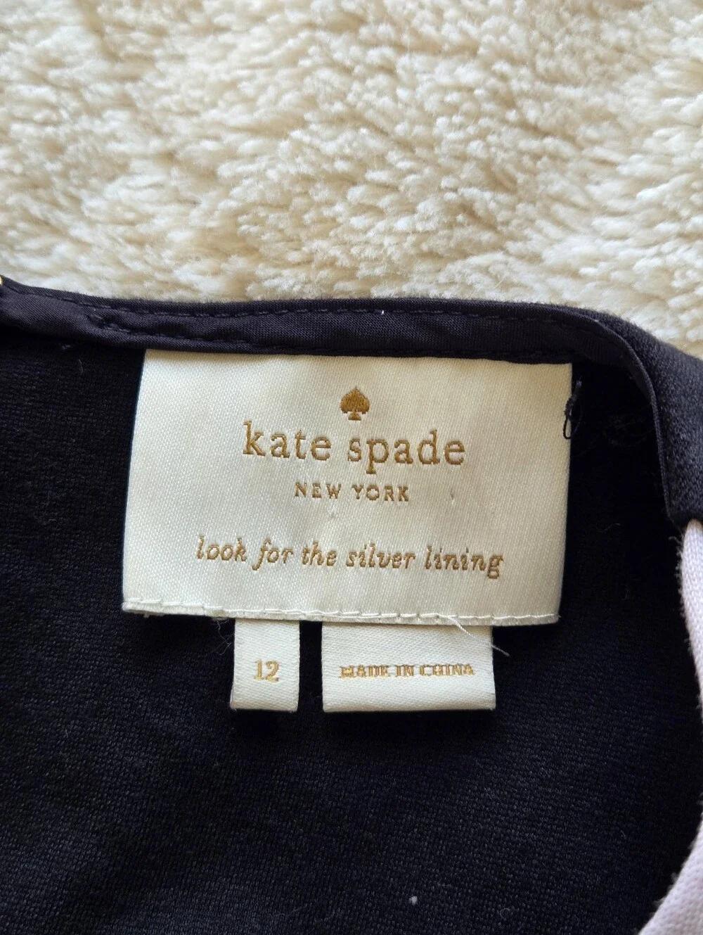 Kate Spade Colorblock Ponte Dress Black Pink Size 12 Women's